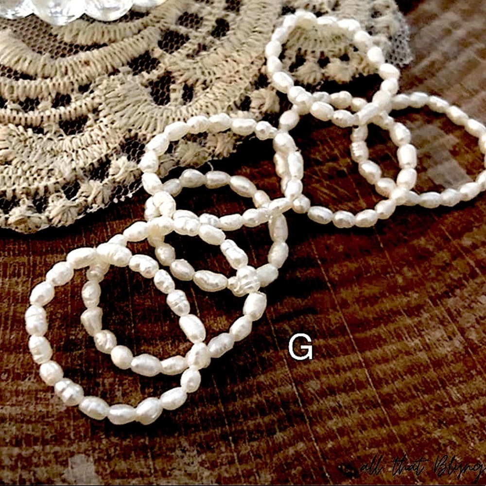 Custom Stretchy Rings»Soul Embellishments Natural Healing Gems ~ (Pearls)